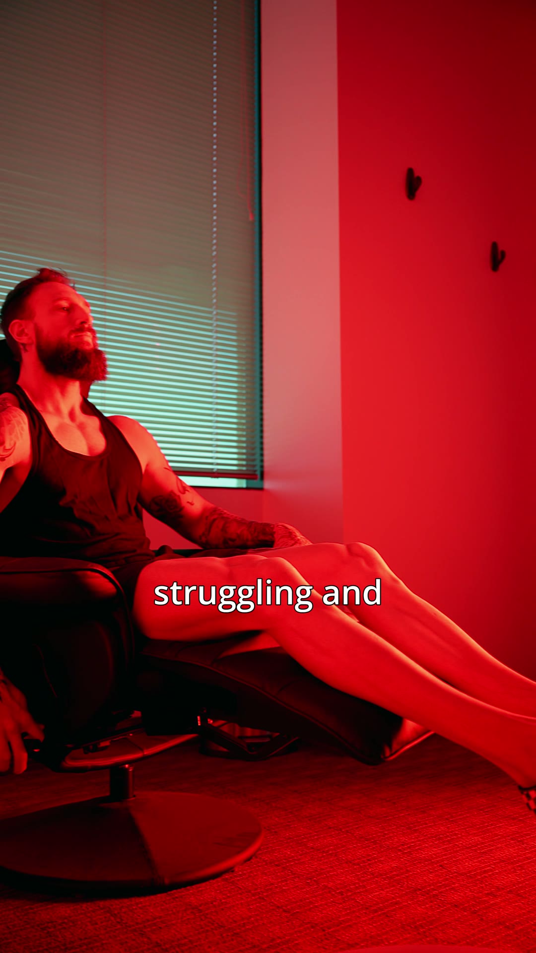 Client in a red-light therapy session